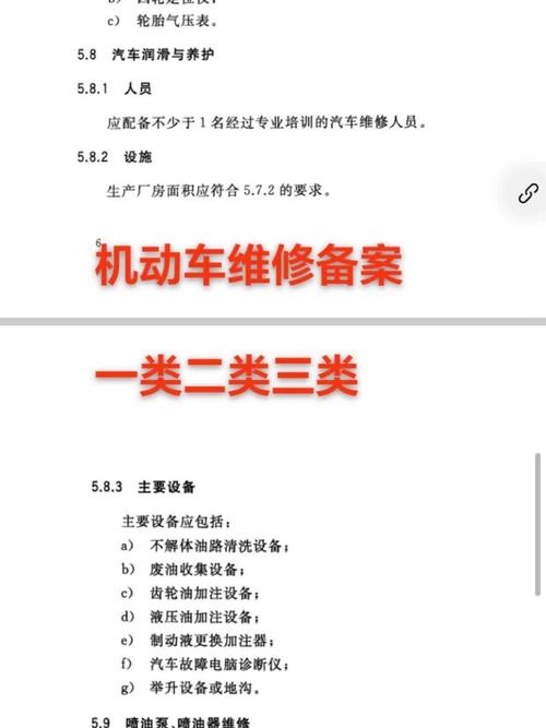 機動車維修經營備案詳解 一類、二類、三類汽修店的資質要求與辦理指南